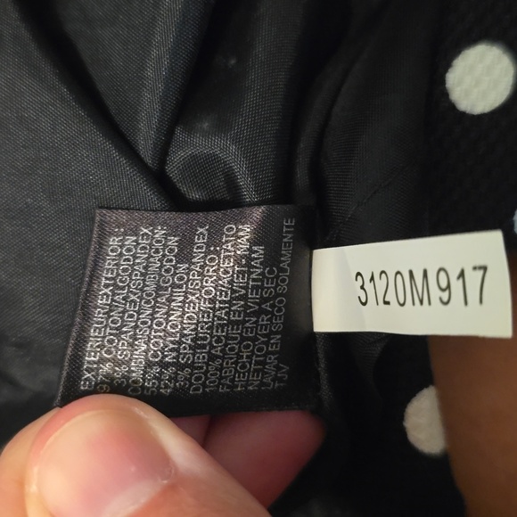 Tahari Arthur S. Levine Elegant Black and White Polka Dot Dress Size 6 (Bin 20) - Picture 9 of 10